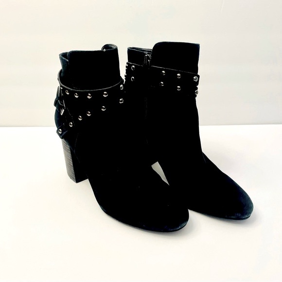 BP black suede studded booties, size 9.5 - Picture 1 of 8